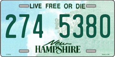 NH license plate 2745380