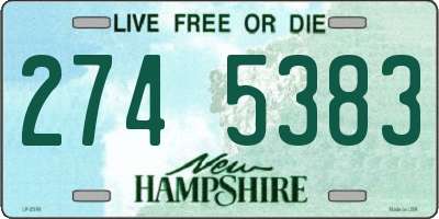 NH license plate 2745383