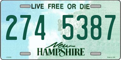 NH license plate 2745387