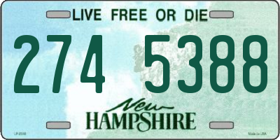 NH license plate 2745388