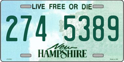 NH license plate 2745389