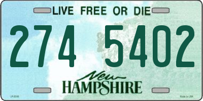 NH license plate 2745402