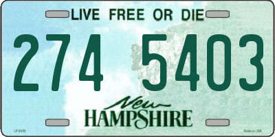NH license plate 2745403