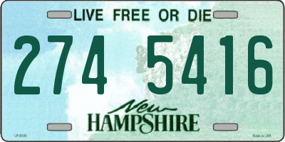 NH license plate 2745416