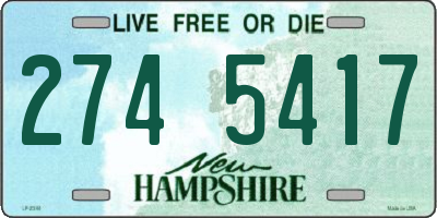 NH license plate 2745417