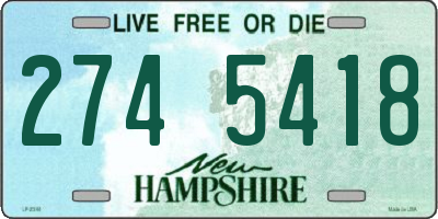 NH license plate 2745418