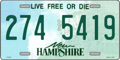 NH license plate 2745419