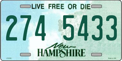 NH license plate 2745433