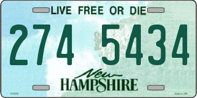 NH license plate 2745434