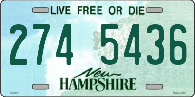 NH license plate 2745436