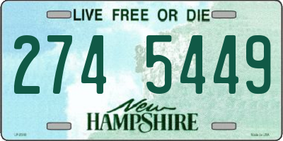 NH license plate 2745449