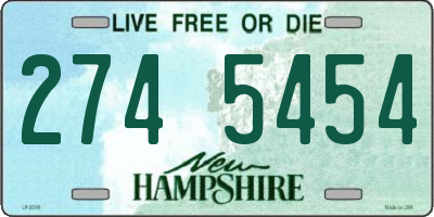 NH license plate 2745454