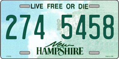 NH license plate 2745458