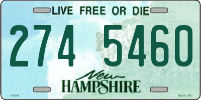 NH license plate 2745460