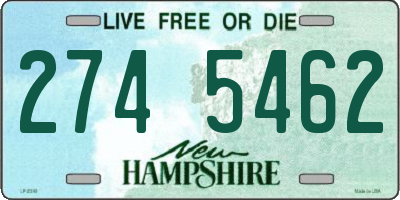 NH license plate 2745462