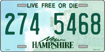 NH license plate 2745468