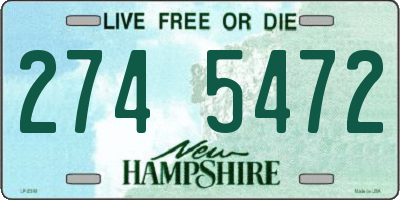 NH license plate 2745472