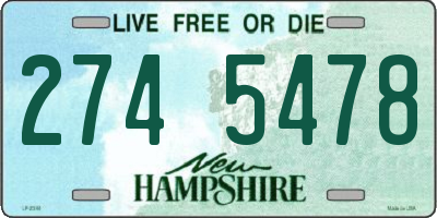 NH license plate 2745478