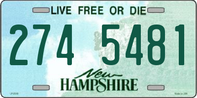NH license plate 2745481