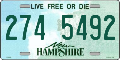 NH license plate 2745492