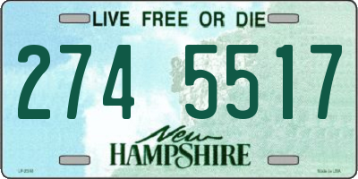 NH license plate 2745517