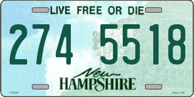 NH license plate 2745518