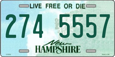NH license plate 2745557