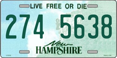 NH license plate 2745638
