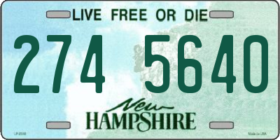 NH license plate 2745640