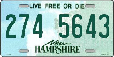 NH license plate 2745643