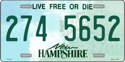 NH license plate 2745652