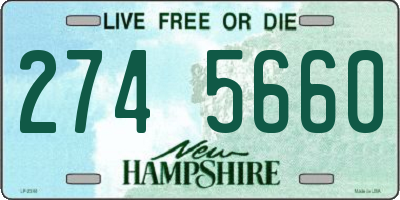 NH license plate 2745660