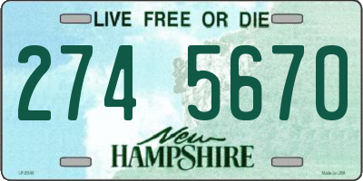 NH license plate 2745670