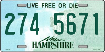 NH license plate 2745671