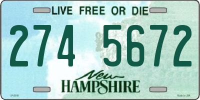 NH license plate 2745672