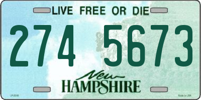 NH license plate 2745673