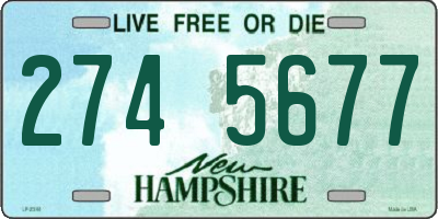 NH license plate 2745677