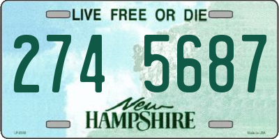 NH license plate 2745687