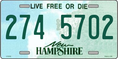 NH license plate 2745702