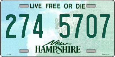 NH license plate 2745707