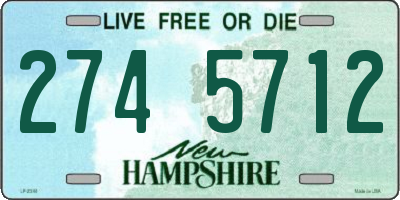 NH license plate 2745712
