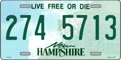 NH license plate 2745713