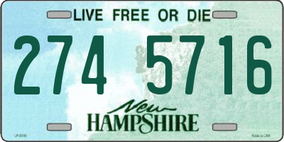 NH license plate 2745716