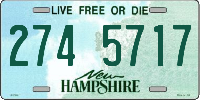 NH license plate 2745717