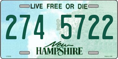 NH license plate 2745722