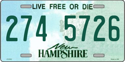 NH license plate 2745726