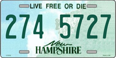 NH license plate 2745727