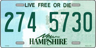 NH license plate 2745730