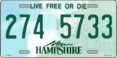 NH license plate 2745733