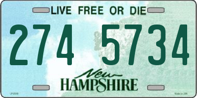 NH license plate 2745734